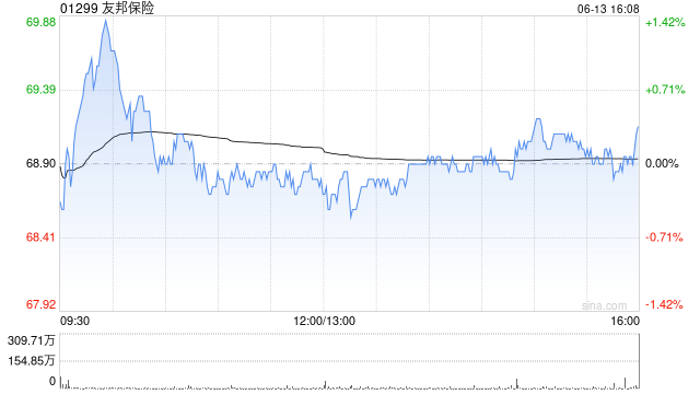 友邦保险6月13日耗资约1.725亿港元回购250万股 第1张